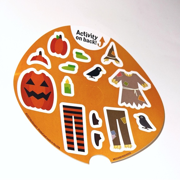 2022 McDonald’s Halloween pail McPunk’n pumpkin bucket new stickers included - Picture 4 of 4